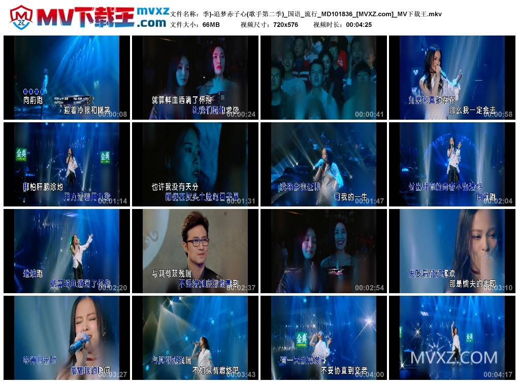 季)-追梦赤子心(歌手第二季)_国语_流行_MD101836
